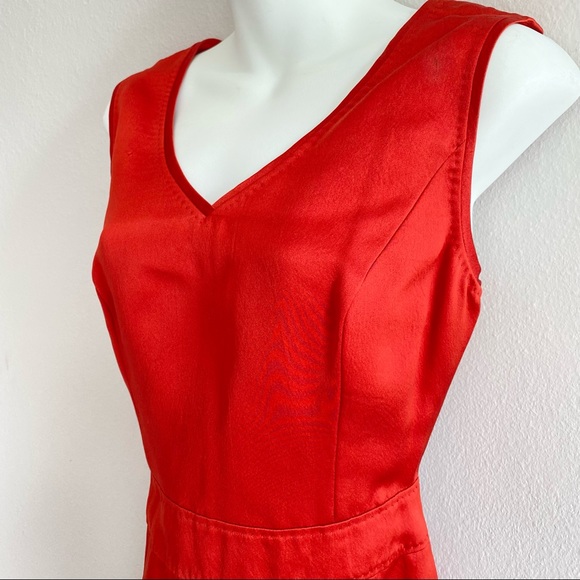 Vintage 100% Silk ESCADA Red Dress Authentic BellelizPosh Mark Classic Cocktail - Picture 4 of 12